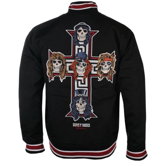 NEW PRIMITIVE × GUNS N’ ROSES CROSS VARSITY JACKET - Picture 1 of 11